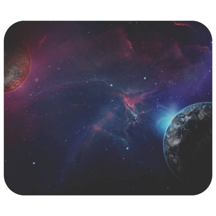 Caliberry Home Goods - Wholesale Mousepad/Trackpad - Deep Dark Outer Space Mouse Pad, Planet Mousepad, NASA Mouse Pad, Geeky Mouse Pad