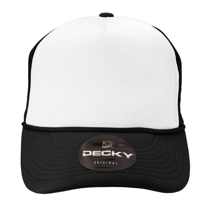 The Park Wholesale - Wholesale Trucker Hat - Unisex - Blank Trucker Foam Mesh 2-Tone Hats - Decky 210/6025
