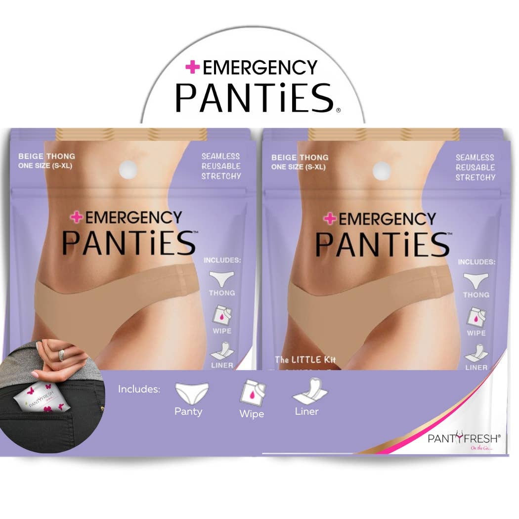 Panty Fresh - Wholesale Period Underwear - Women's - Women’s On-the-Go Essentials Spare Underwear Kit Thong S-L4
