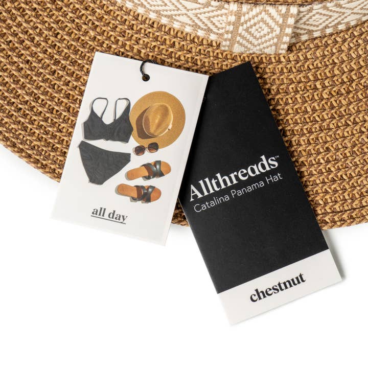 DM Merchandising - Wholesale Straw Hat - Women's - Allthreads Catalina Panama Hat Open Stock