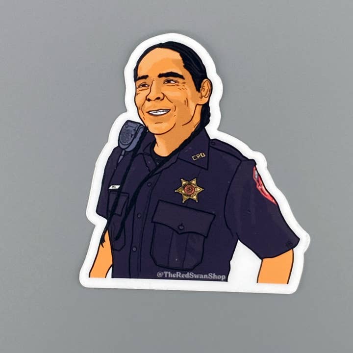 The Red Swan Shop - Wholesale Sticker - Vinyl Decal -Reservation Dogs - Officer Big Hill