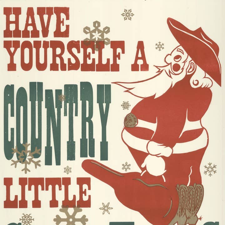 Country Little Christmas Poster for wholesale by Hatch Show Print