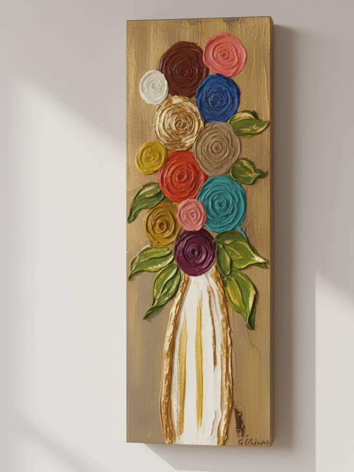 Flerblommig träpanel för wholesale av Loftin Design Co