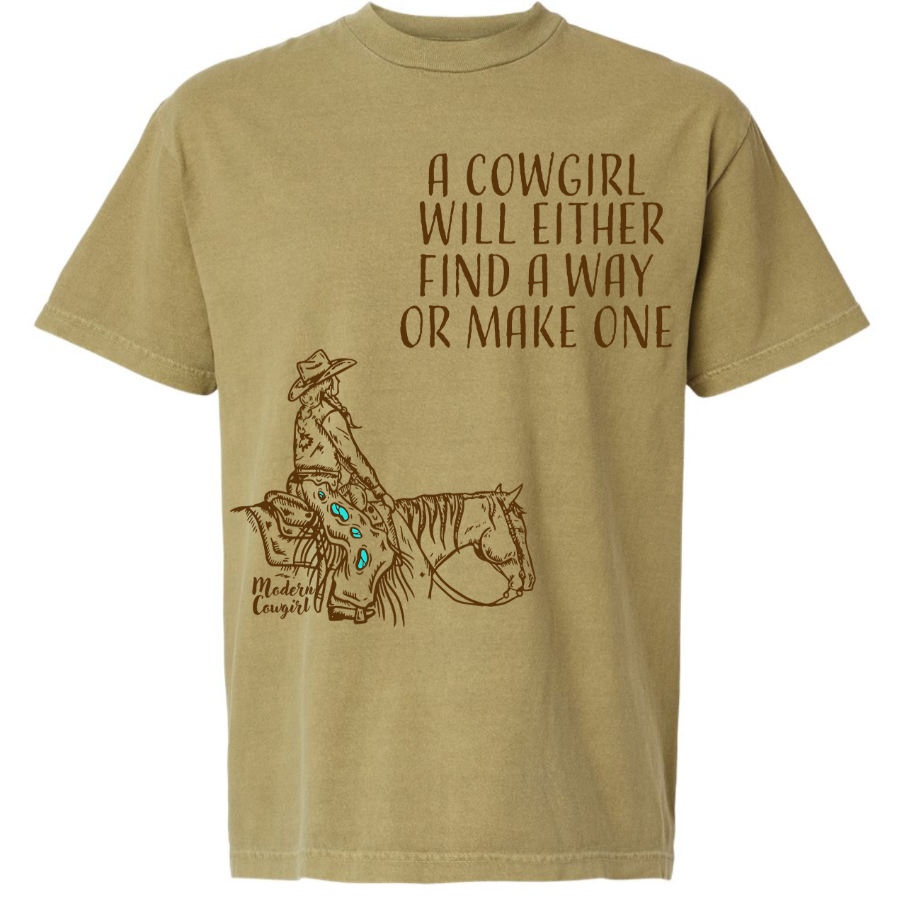 Modern Cowgirl - Wholesale Screen Printed T-Shirt - Women's - Cowgirl Way Tee2