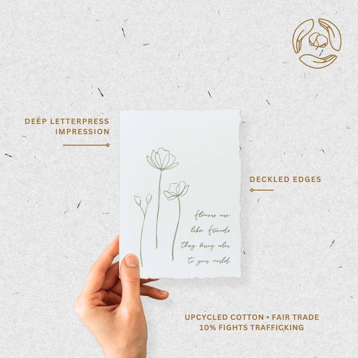 Paper Baristas - Wholesale Everyday Greeting Card - Flowers are like Friends | Plant Floral Greeting Card3