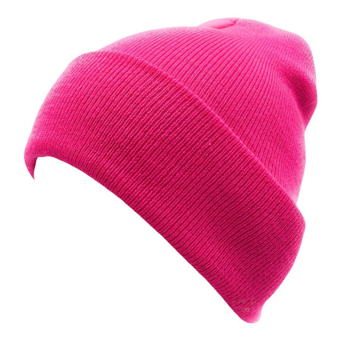 The Park Wholesale - Vente Bonnet – unisexe - Bonnets et bonnets de luge à revers en tricot doux, en vrac, multicolore, uni, blanc, vente en gros32