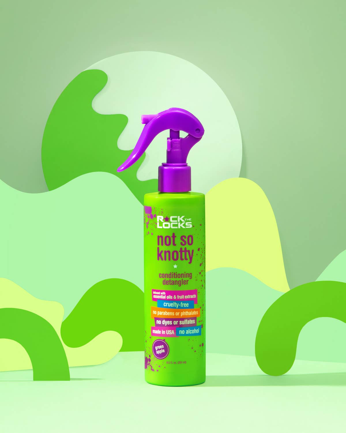 Rock the Locks - Wholesale Hair Leave-In Conditioner - Green Apple Conditioning Detangler4