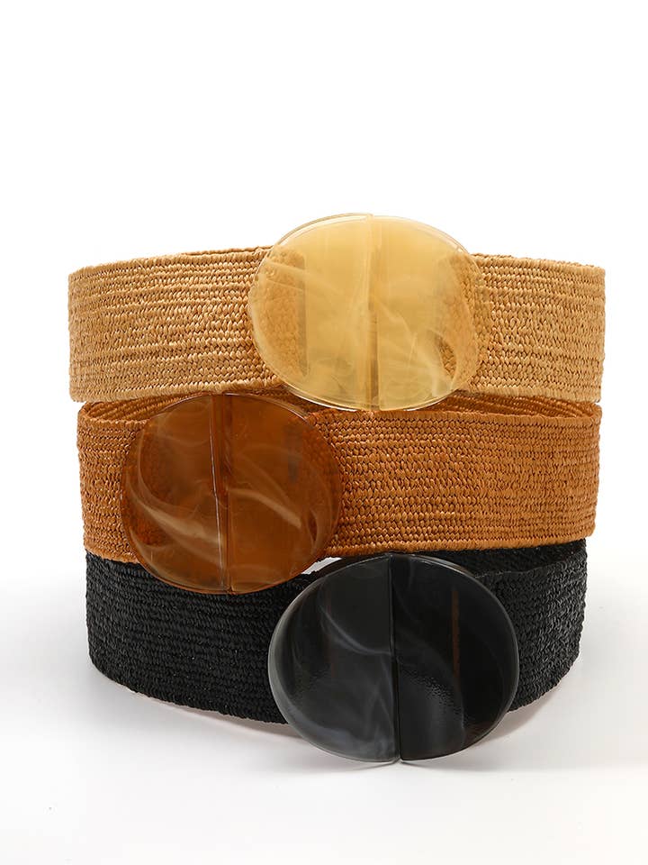 Ceinture tissée Eco Chic avec boucle surdimensionnée pour la vente par Leto Accessories