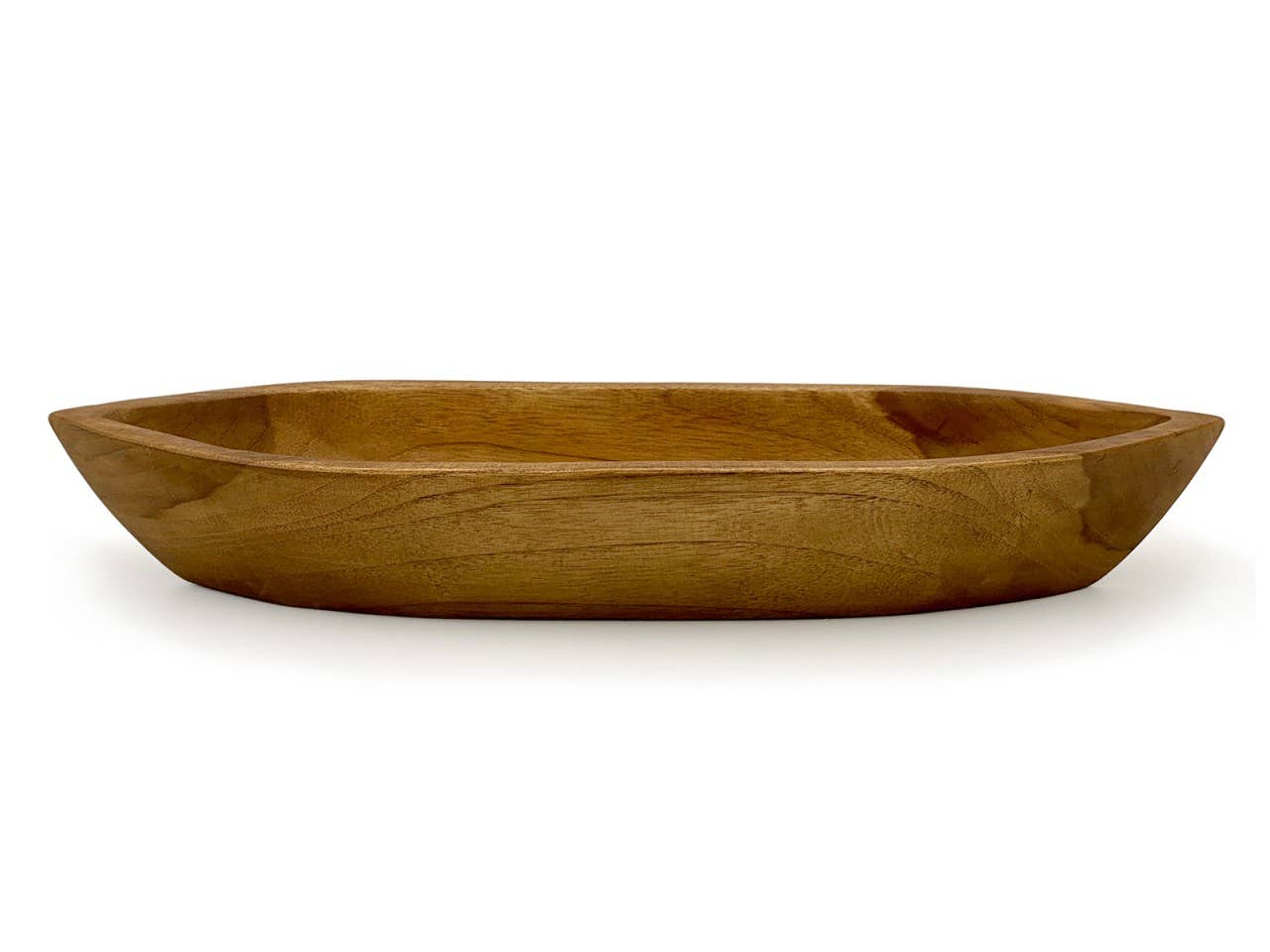 Voglrieder - Wholesale Decorative Plate/Dish/Bowl - Unique teak bowl 45X13Cm boat-shaped  0