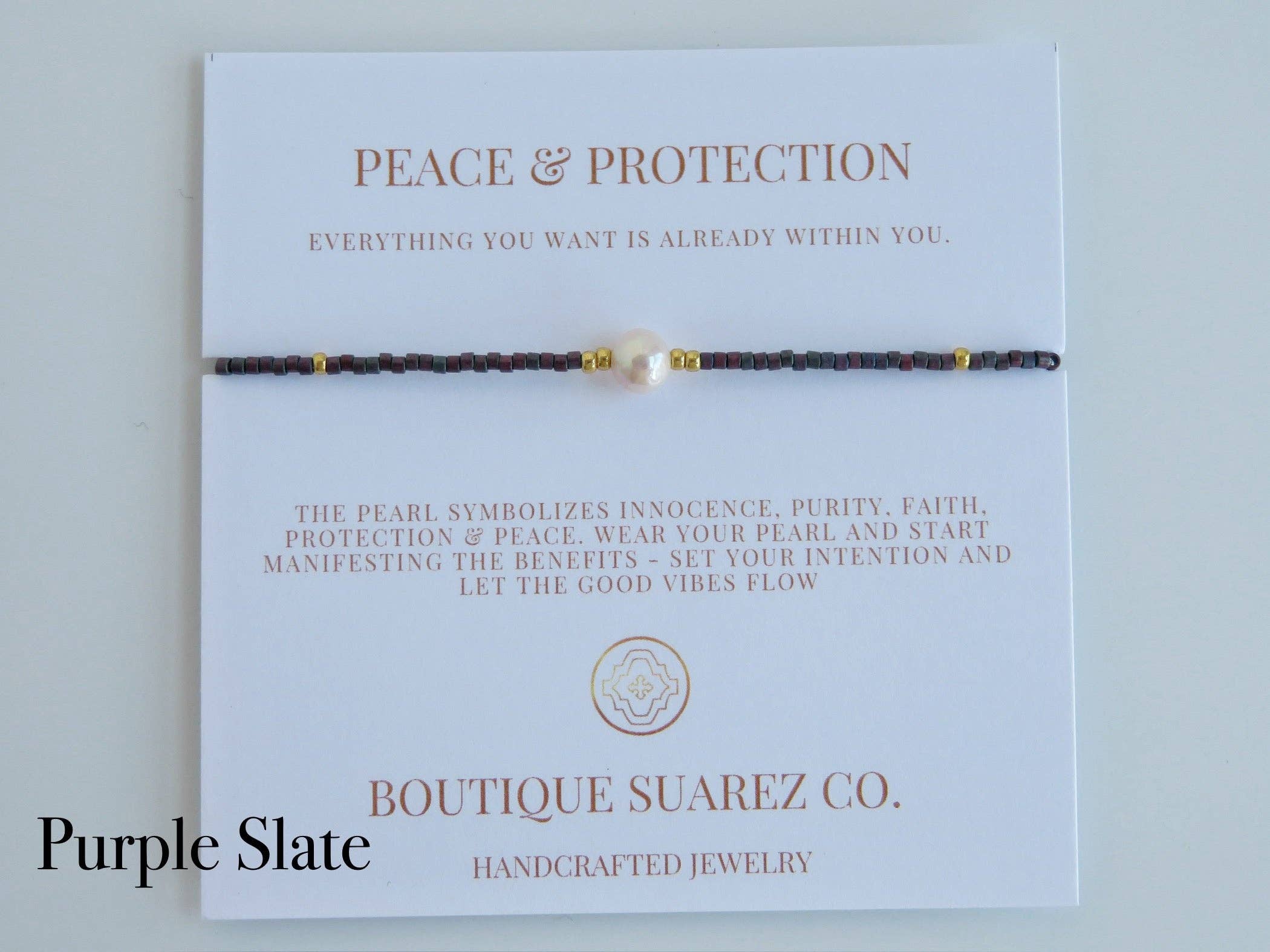 Boutique Suarez Co. - Wholesale Beaded Bracelet - Manifest Peace - Pearl Bracelet4