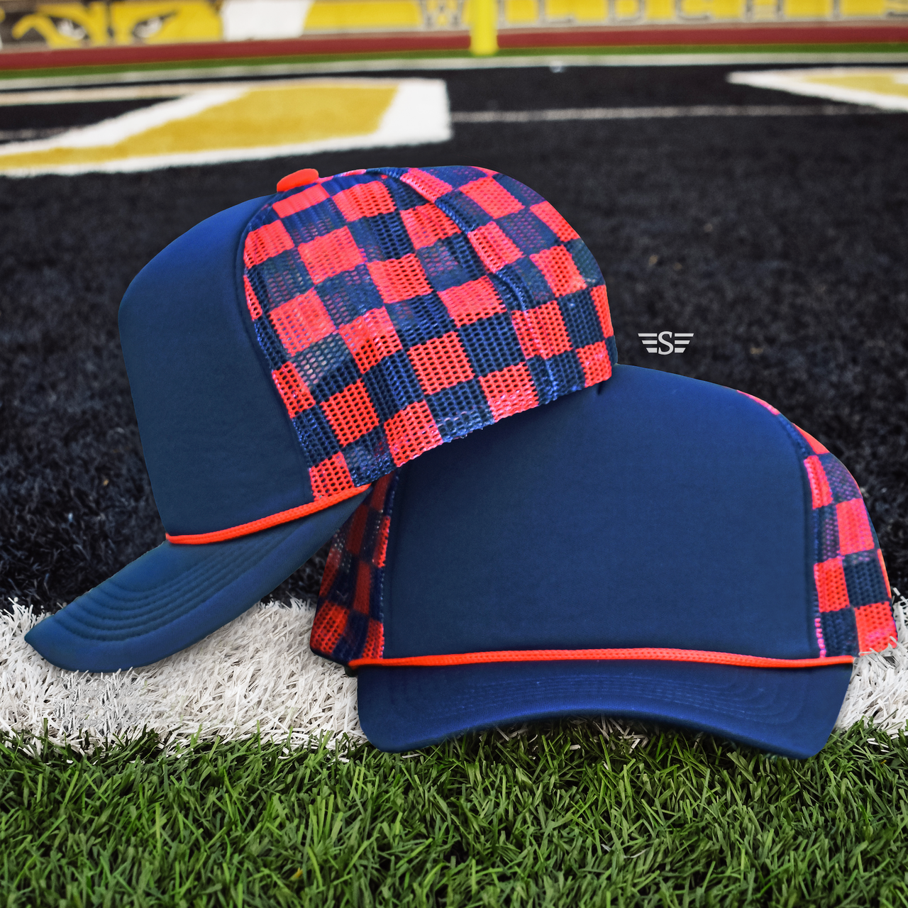 Flying S Company - Wholesale Trucker Hat - Unisex - Checkered Mesh Back Cap29