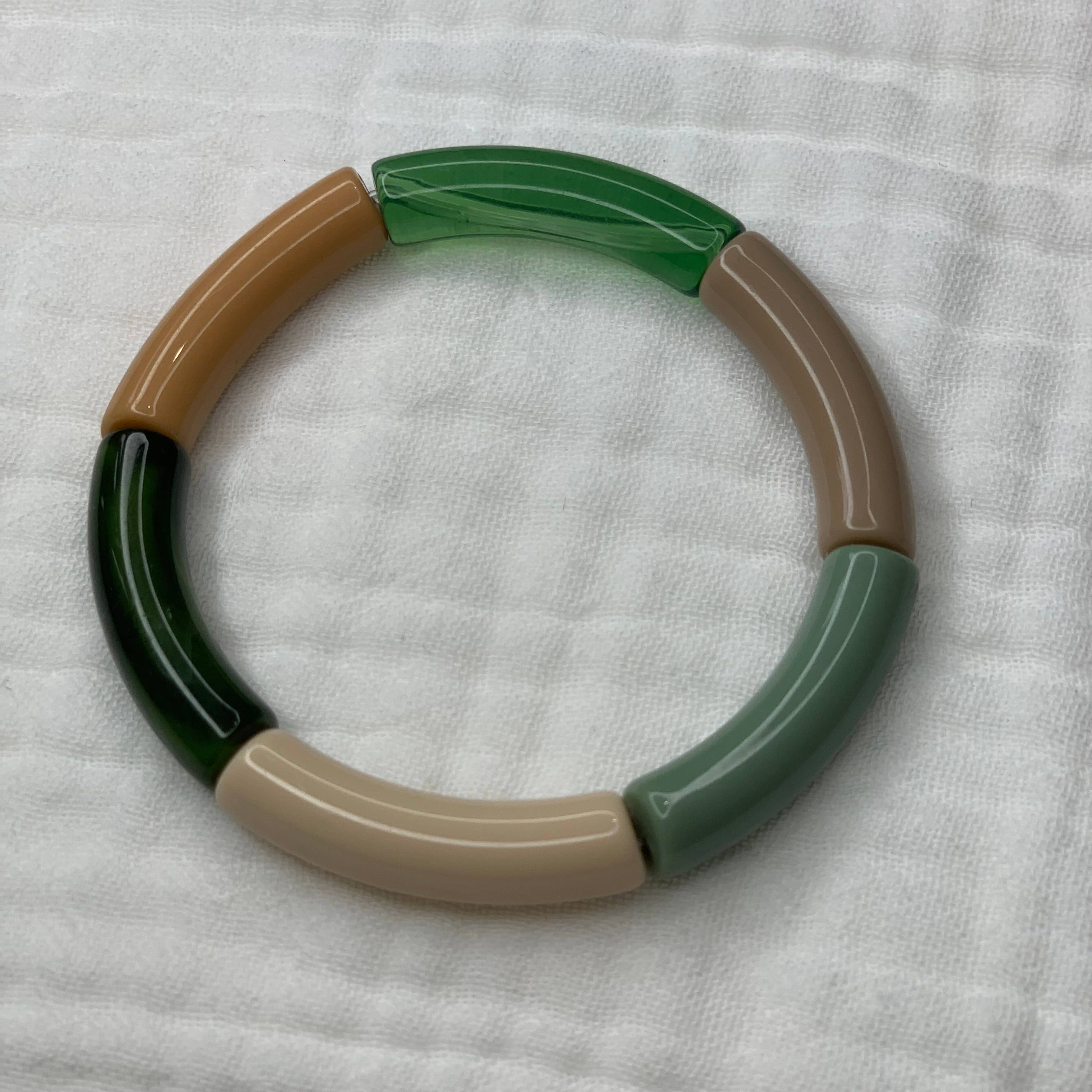 Manacreations – wholesale Pärlarmband – Elastiska bangles i khakitoner9