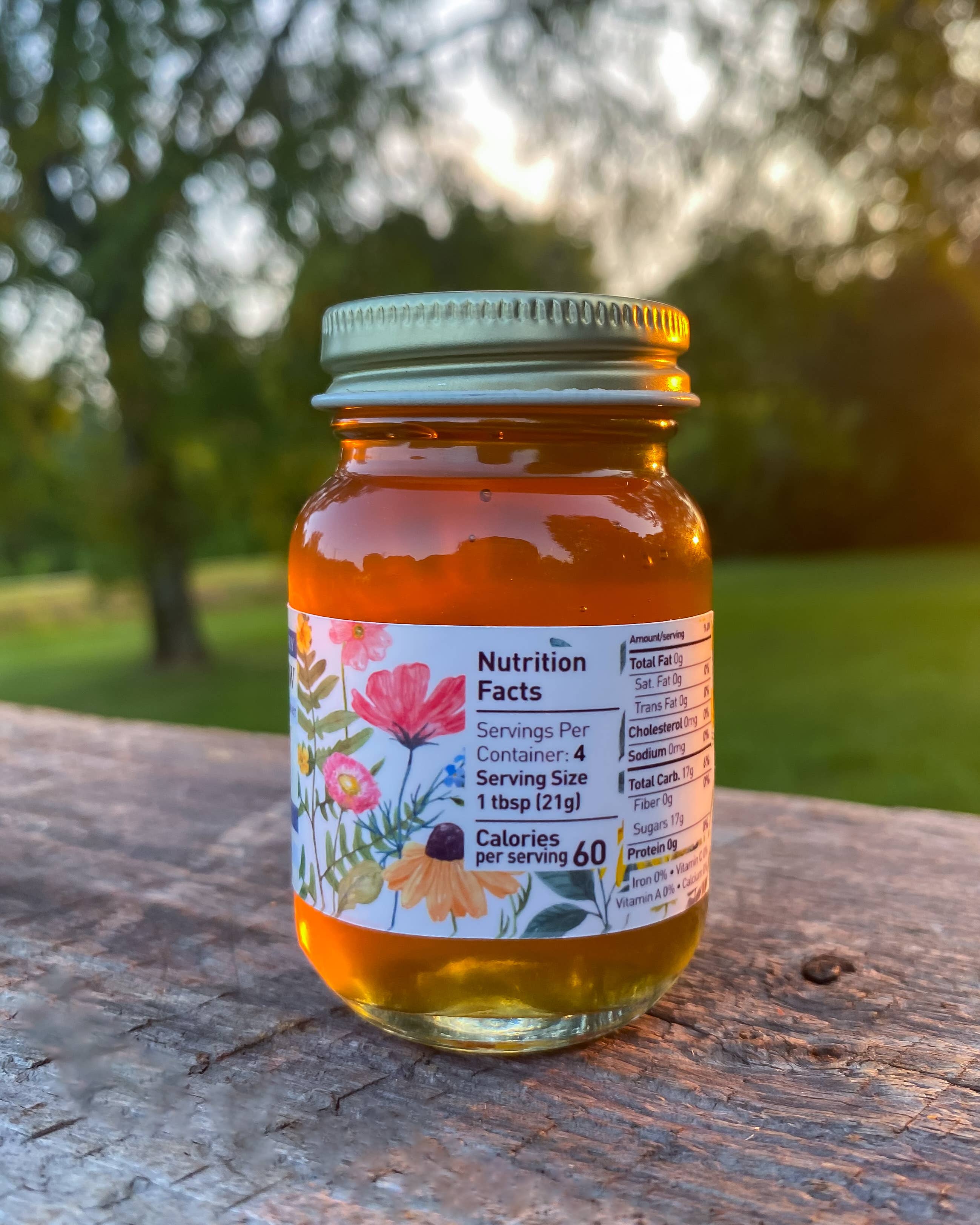 King Cobra Apiary Honey - Wholesale Honey - North Carolina Local Honey - 3 oz Glass Jar - Raw Wildflower4