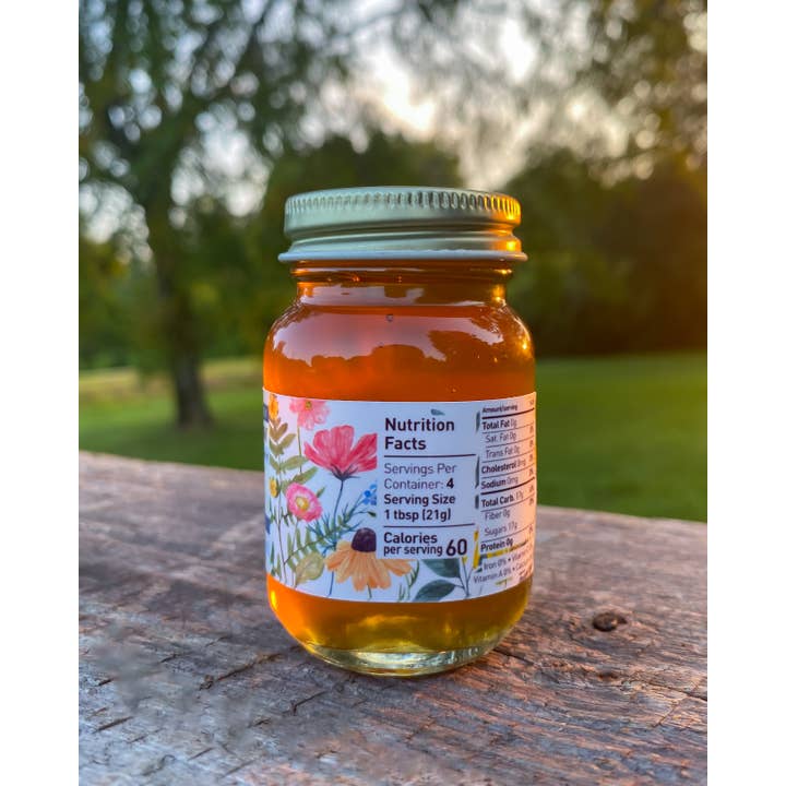 King Cobra Apiary Honey - Wholesale Honey - North Carolina Local Honey - 3 oz Glass Jar - Raw Wildflower4
