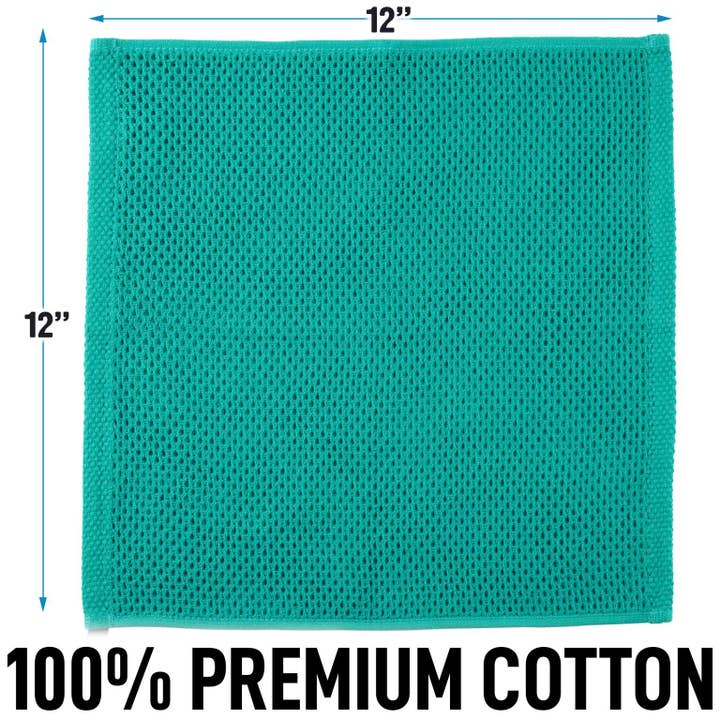 Zulay Kitchen - Wholesale Dishcloth - Waffle Weave Dish Towels – 12"x12" 6-Pack26