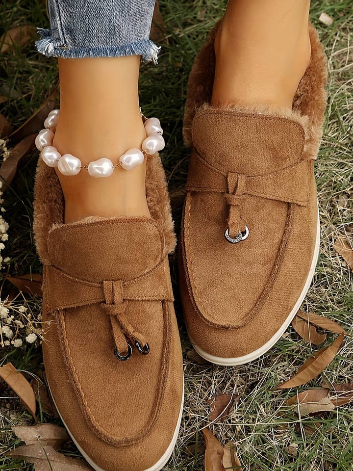 Nyla pälsfodrade tofflor för wholesale av Threaded Pear