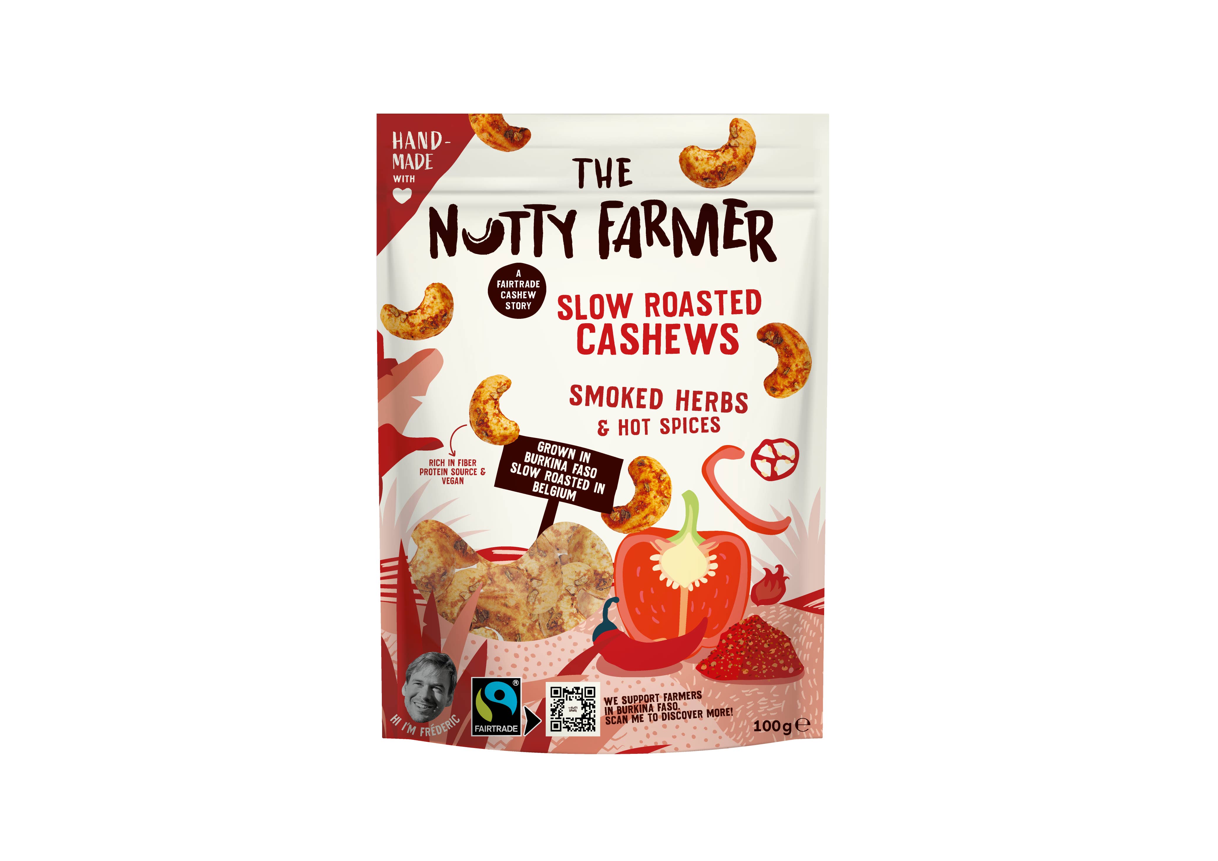 The Nutty Farmer - Wholesale Nuts - Slow roasted cashew with smoked herbs & hot spices