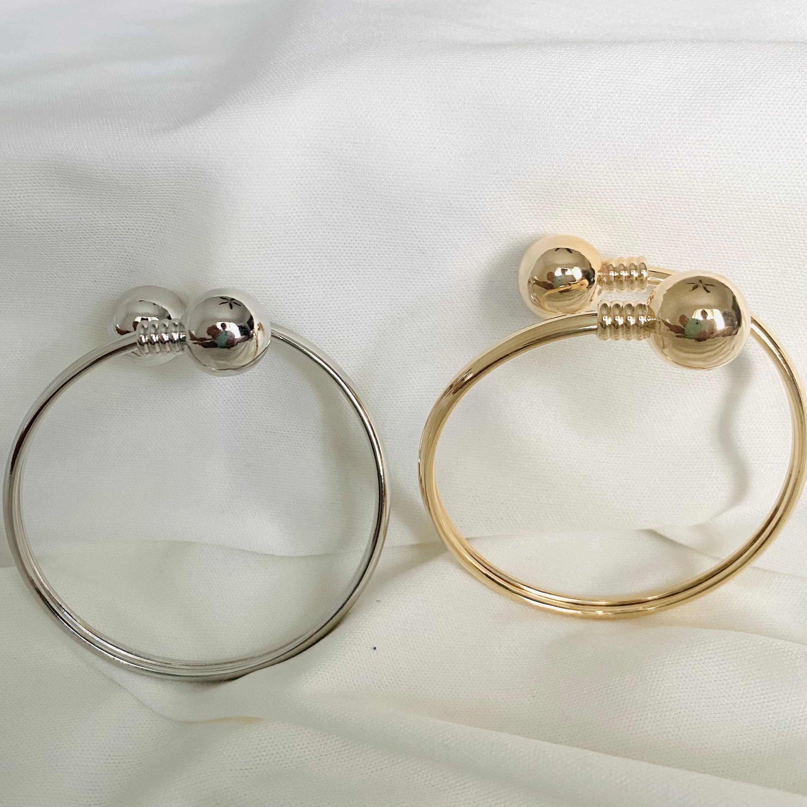 Housegoldjewelry – Engroshandel Manchetarmbånd – Dobbelt bolden armbånd, åben Cuff armbånd, bolden ende Cuff armbånd3