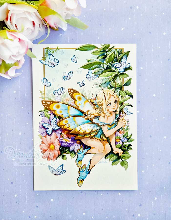 Dreamchaserart - Wholesale Postcard - Butterfly princess postcard1
