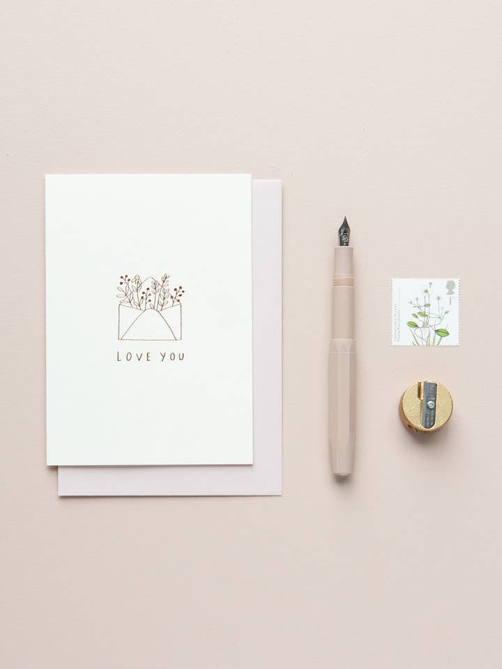 Carte « I Love You » dessinée à la main pour la vente par Ryn Frank