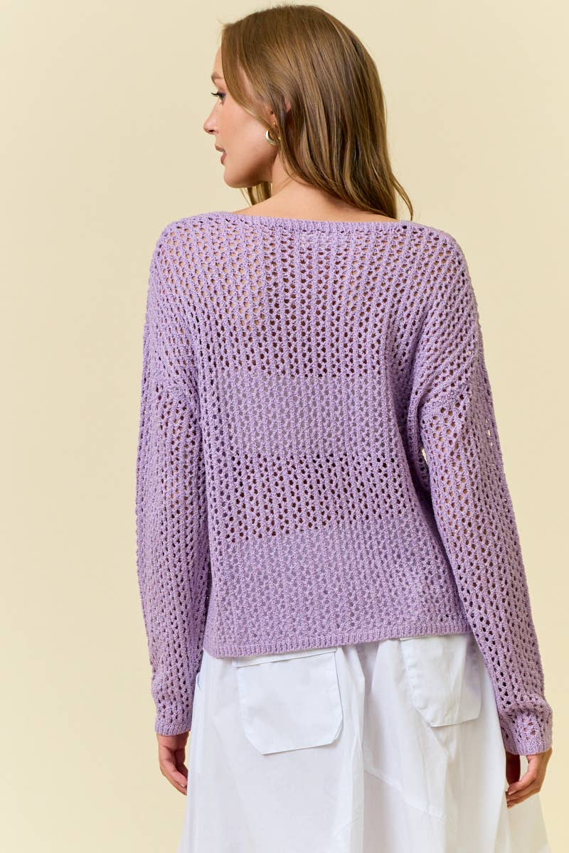 Doe and Rae – Großhandel Strickpullover – Damen – Langärmliges Strickoberteil mit V-Ausschnitt - 45264T22