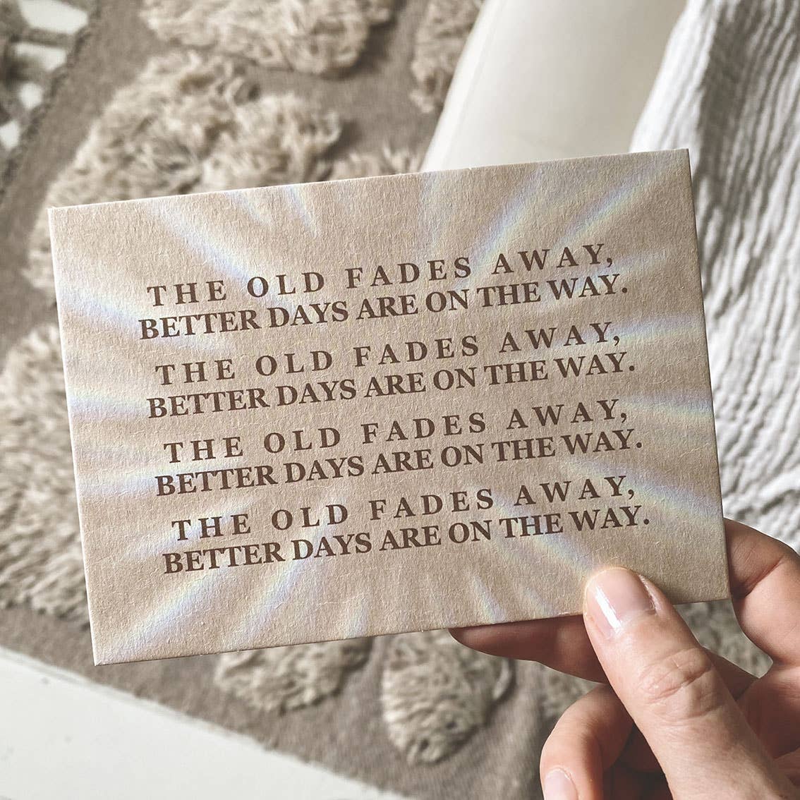 Anna Cosma - Wholesale Postcard - THE OLD FADES AWAY, BETTER DAYS ARE ON THE WAY  - POSTCARD2
