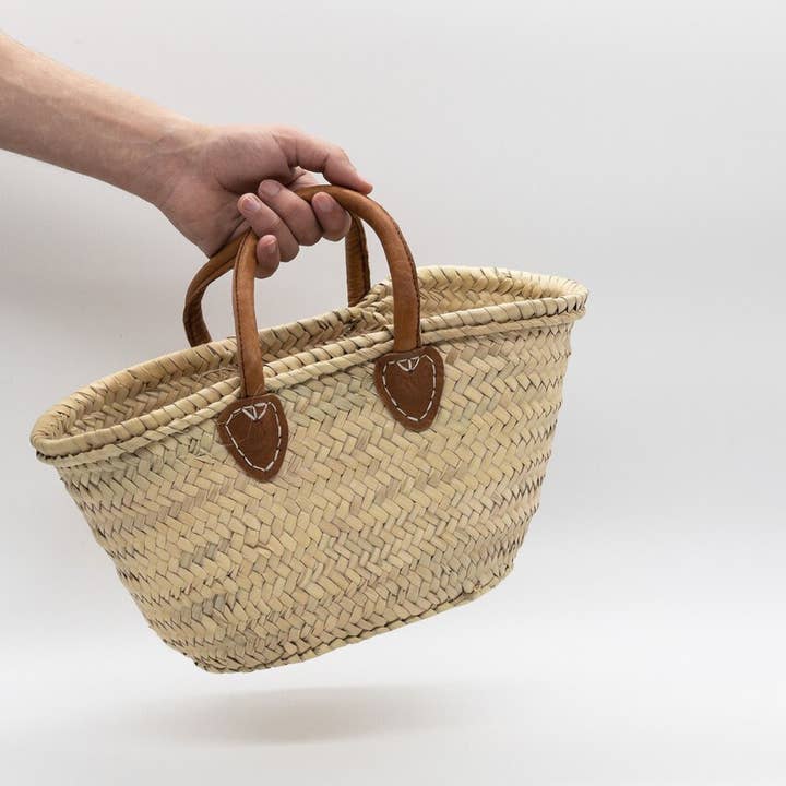 HandmadeBestSeller - Wholesale Beach Bag - Mini Straw Bags Leather | Beach bag | small straw tote bag