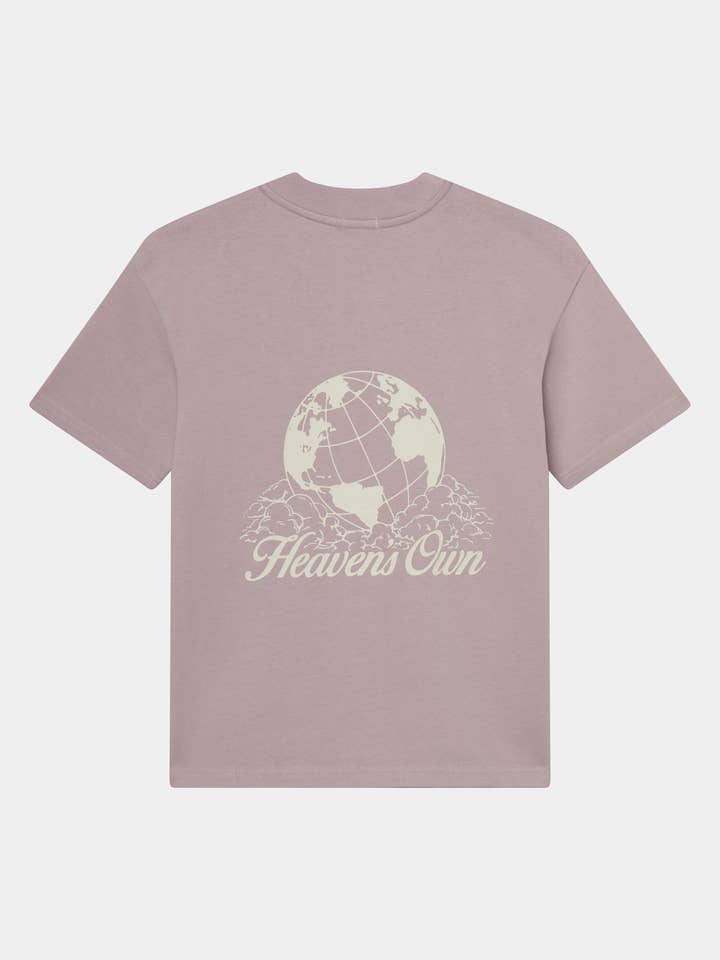 Heaven's Own Heavyweight Tee - Violet Dusk for wholesale by ELVTD