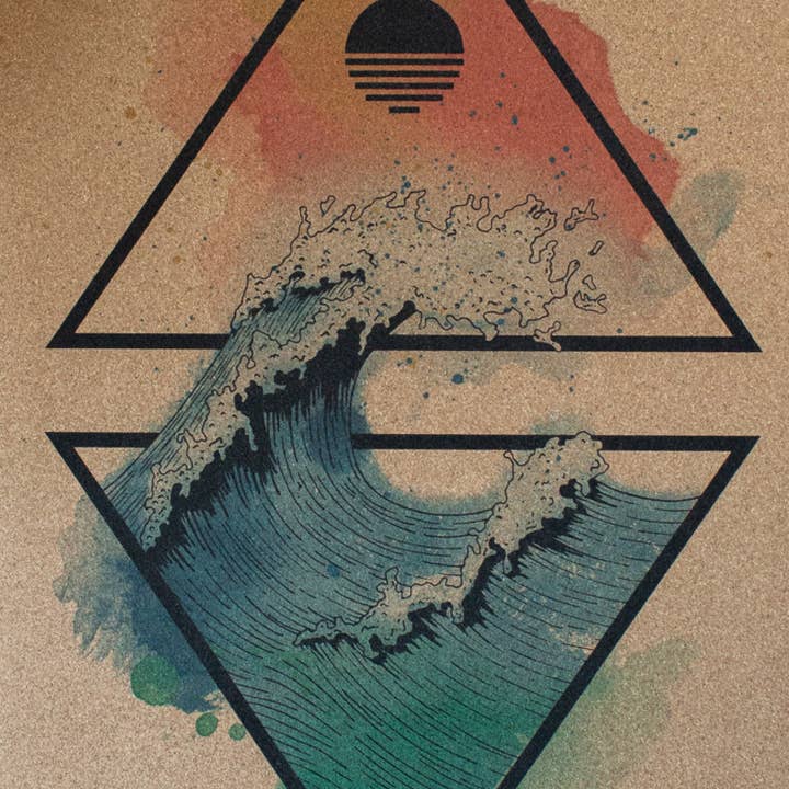 genYOUine - Wholesale Yoga Mat - Cork Yoga Mat - Coloured Sea