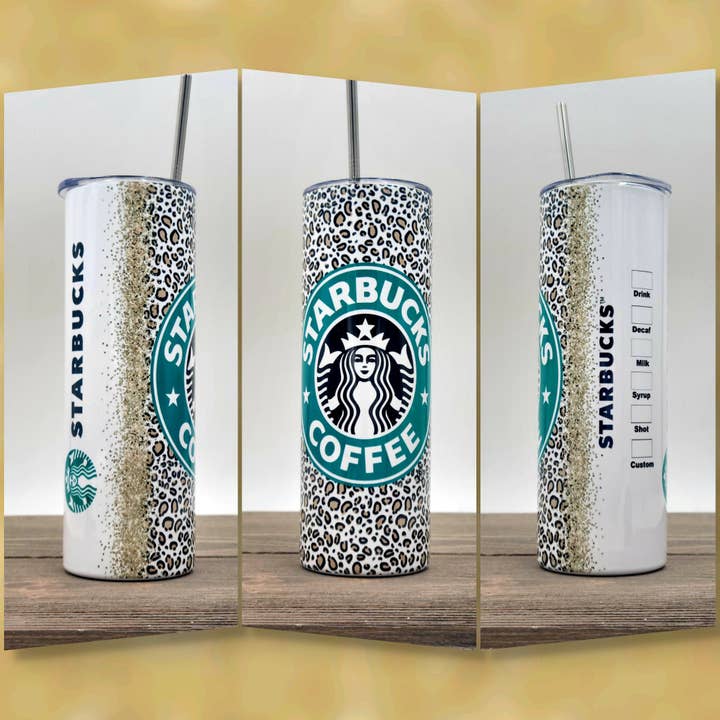 LGH Designs - Wholesale Insulated Mug/Tumbler - Starbucks Cheetah Print Tumbler, Stainless Steel Tumbler, Gifts for Her, Coffee Shop, Gifts for Her, Girly Tumbler, Lepoard Print, Coffee