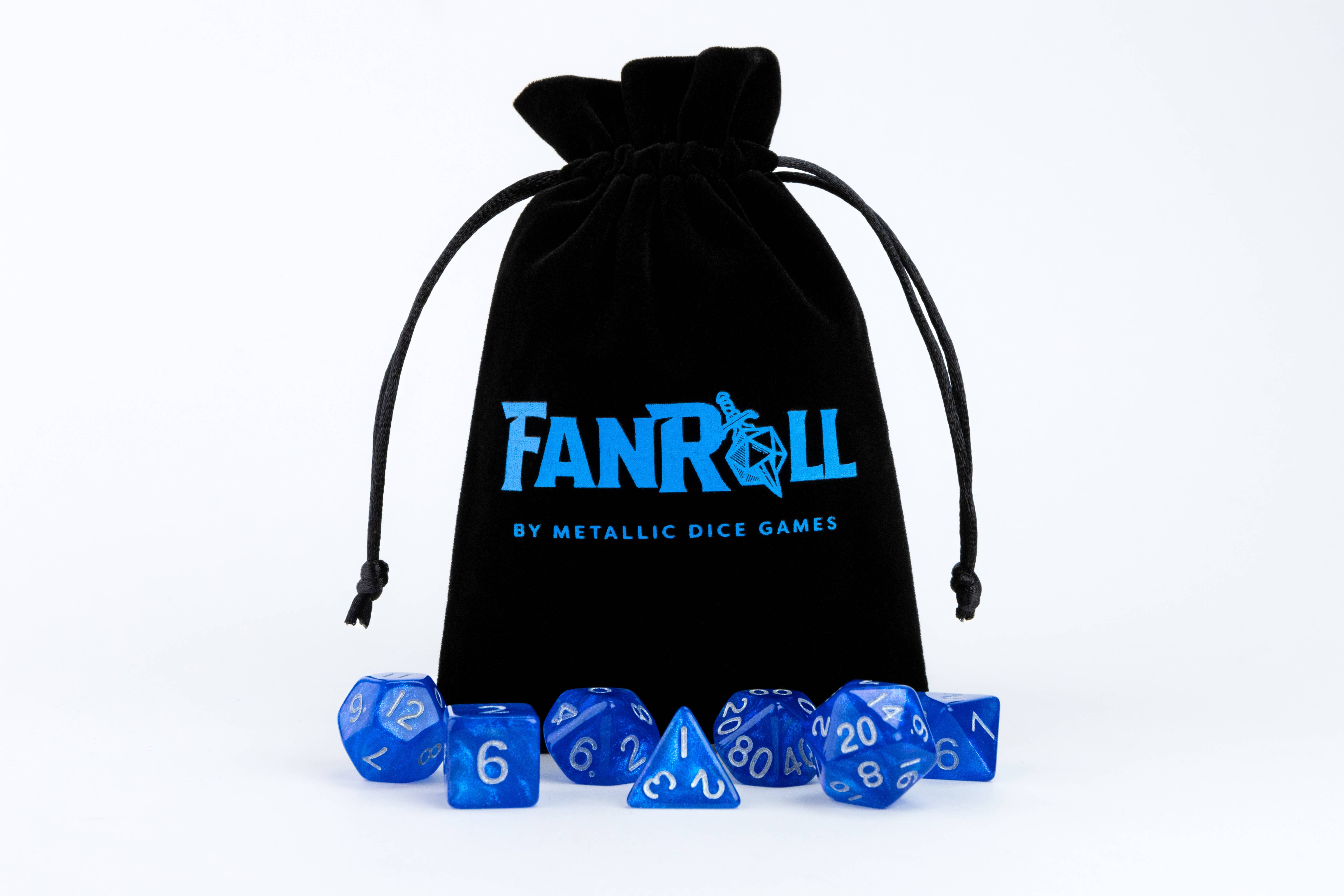 FanRoll by Metallic Dice Games - Vendita all'ingrosso Borsa con chiusura a cordoncino - Unisex - Borsa a tracolla per dadi in velluto da 10,2 x 15,2 cm (5 colori)3