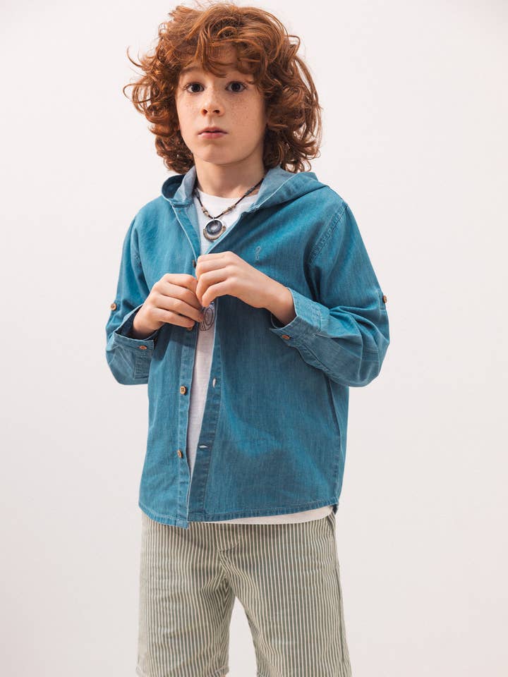 Denimoverhemd (581924-45) voor wholesale door Lanidor Kids