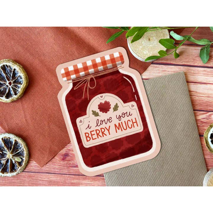 I Love You Berry Much Card for wholesale by Clare Lewis Illustration