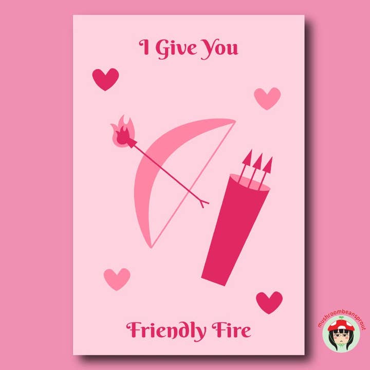 Biglietto Friendly Fire per San Valentino per la vendita all'ingrosso da parte di Mushroombeansprout