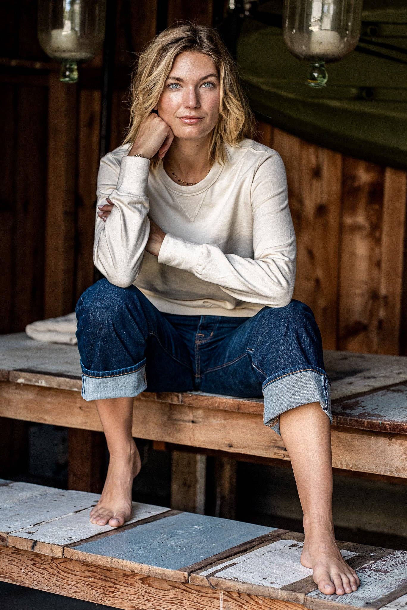 Natural Stinson Pullover | 12oz Rugby Jersey 100% cotton for wholesale on Faire8