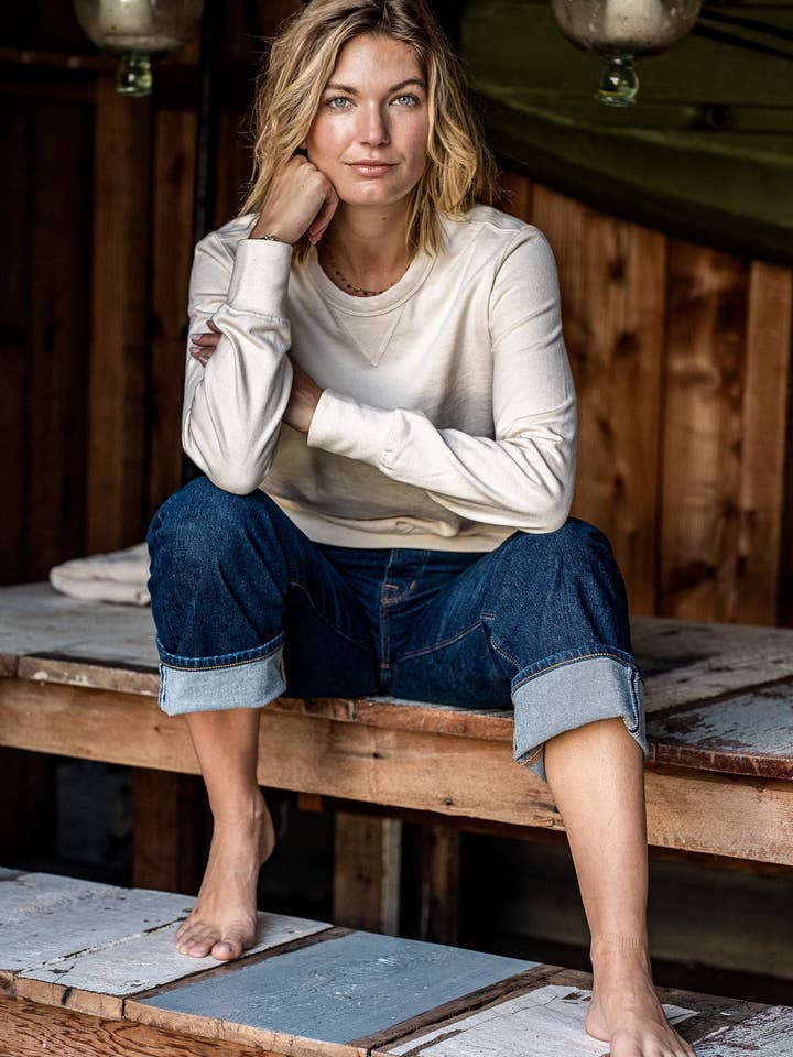 Naturale Stinson Pullover | Maglia da rugby 12oz 100% cotone in vendita all'ingrosso su Faire8