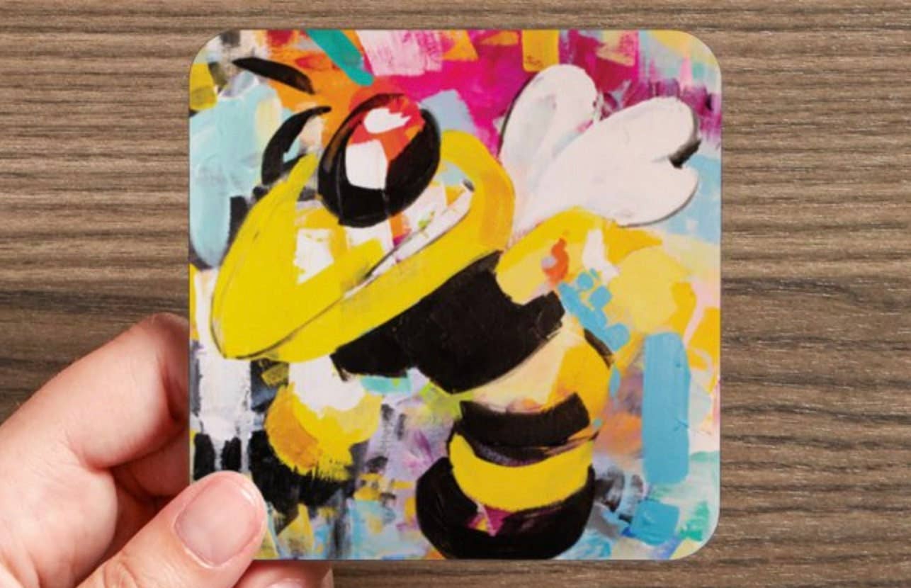 Brandon Art Co - Vendita all'ingrosso Sottobicchiere - Sottobicchieri smaltati resistenti all'acqua Georgia Tech Ramblin' Wreck3