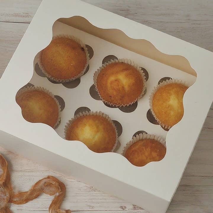 Tennessee IMPEX - Wholesale Cupcake/Muffin Pan - Premium Cupcake Boxes with insert for 6 Pastries (6x9x3 in)
