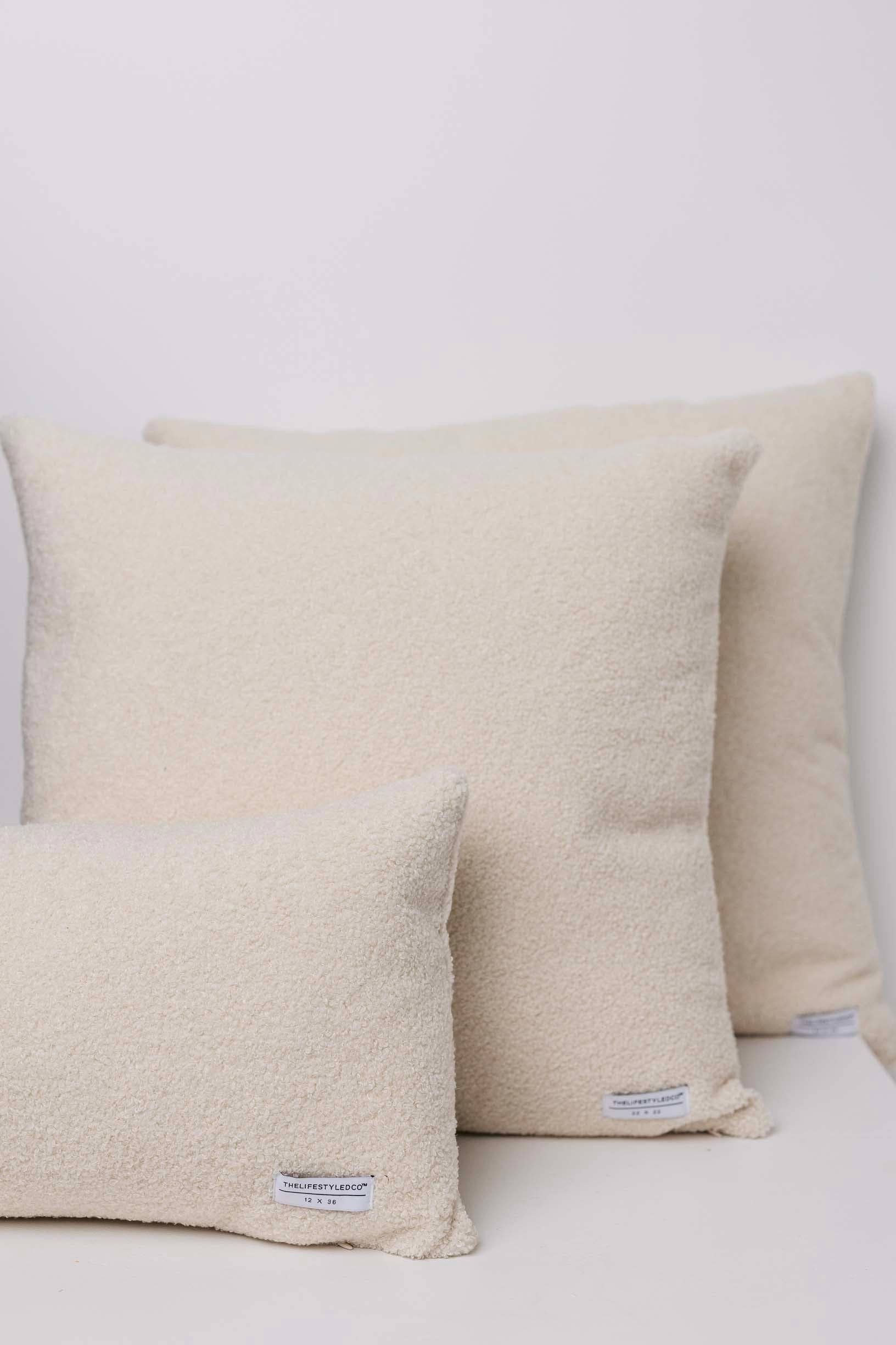 THELIFESTYLEDCO - Wholesale Throw/Decorative Pillow - Whitten Wooly Boucle Pillow - 3 Sizes2