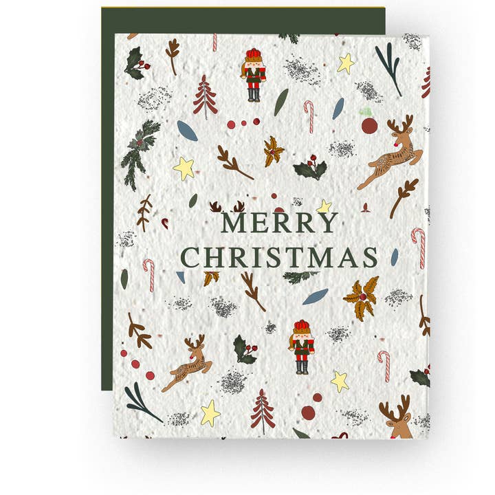 Artsy Em - Wholesale Christmas Card - Whimsical Christmas Wildflower Wishes