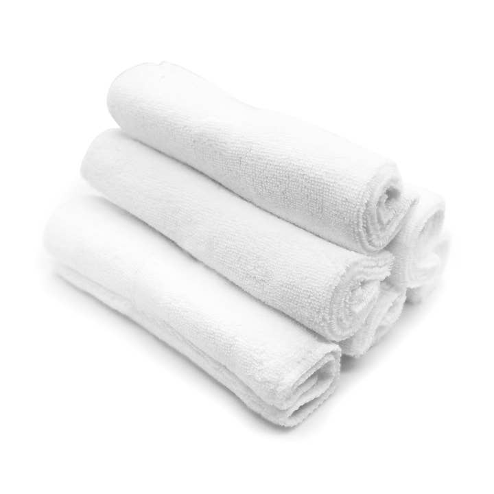 Washandje - 6 Pack Wit voor wholesale door Kushies Baby