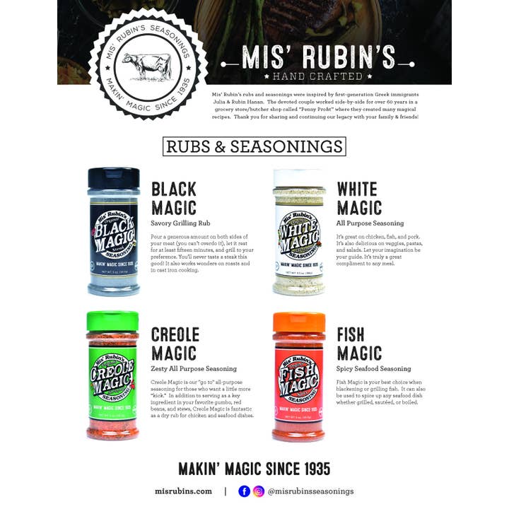 Mis Rubin's Seasonings - Wholesale Dried spice mix - 4-Pack Seasoning Gift Box1