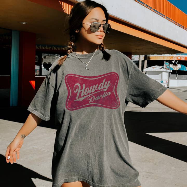 Howdy Darlin Comfort Colors Tee for wholesale by MELODY FAYE