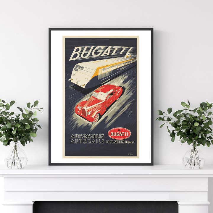 Go To Design - Wholesale Art Print - Fine art print Bugatti Automobiles unframed wall art3