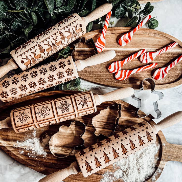 Gia Roma - Wholesale Kitchen Tool/Gadget - Wood Rolling Pins for Cookies & Baking Gift, Holiday Kitchen