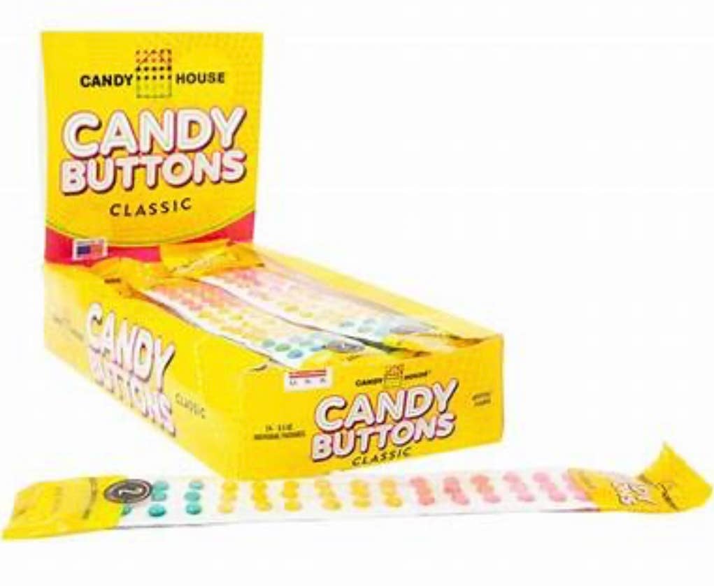 O'Shea's Candies Sweet Shop - Wholesale Hard Candy - Nostalgic Old Fashioned Original Candy Buttons 24CT Dsp Box2