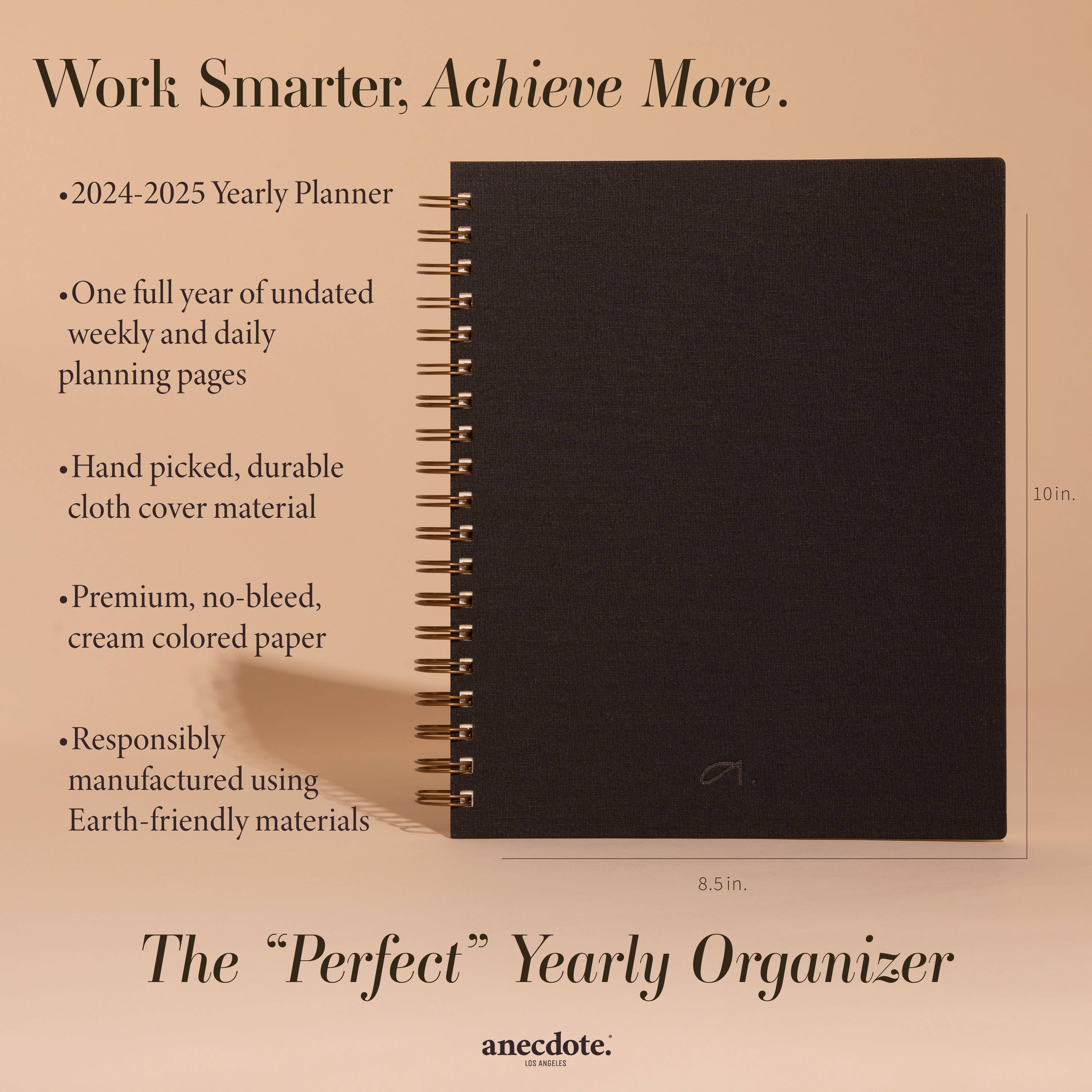 Anecdote Goods - Venta al por mayor Agendas - El Planificador Anual - Encuadernado en Espiral de Latón con Cubierta de Buckram11