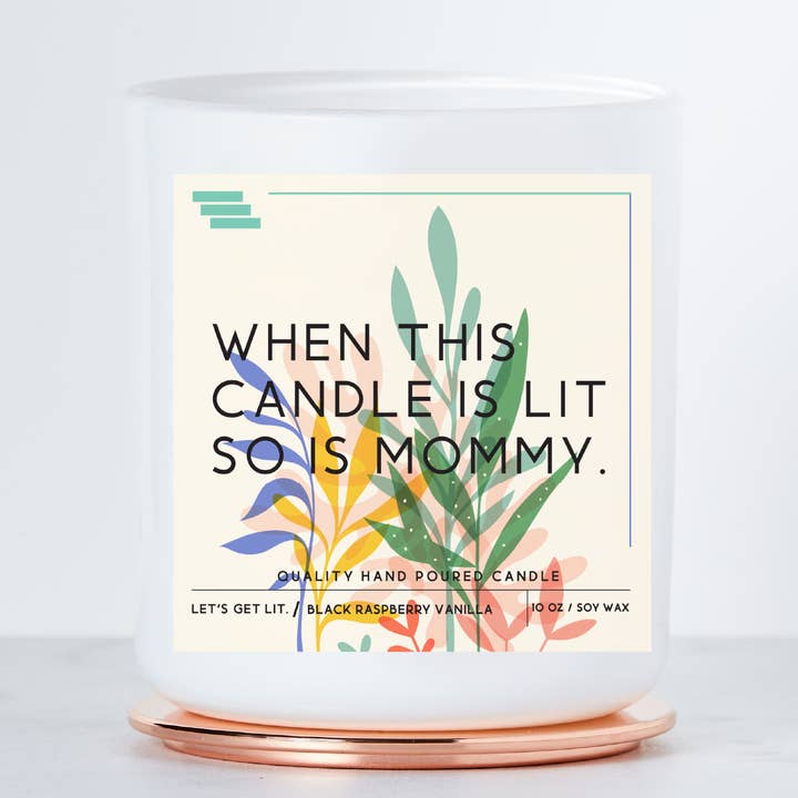 Vela aromática de soja de lujo de colores Mommy Is Lit para venta al por mayor de Calm Down Caren