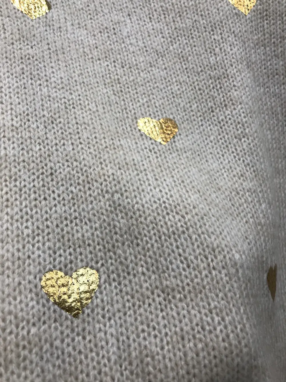 Mimi & Gogo - Venta al por mayor Jersey de punto - Mujer - Suéter con corazones dorados @20127_PullOrCoeur4