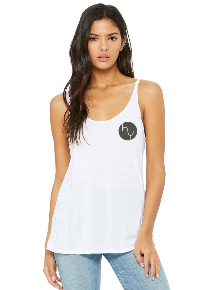 One Nine - Wholesale Tank Top - Women's - Custom Print/Glitter Women's Slouchy Tank Top Shirts